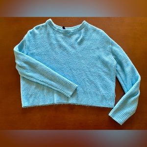 H&M Divided Cropped Blue Sweater
